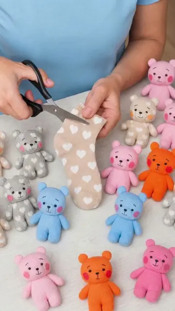 Handmade Sock Teddy Bears 🧸 No Sewing Machine Needed