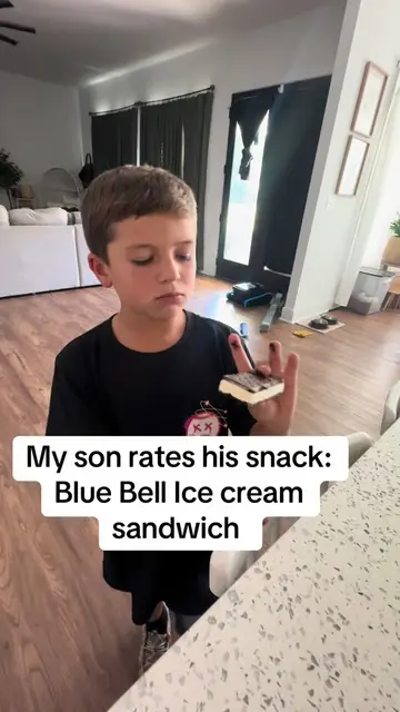 Blue Bell Ice Cream he doesn’t give many 10s so this is a golden snack 🍦